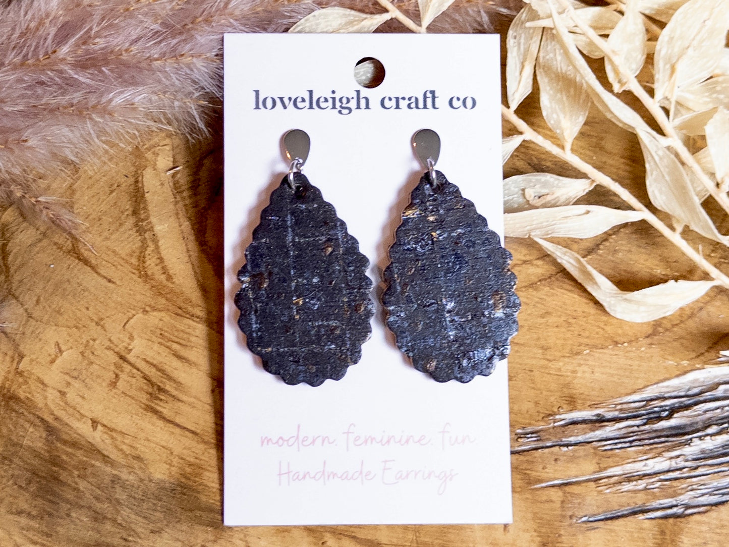 Scalloped Teardrop Earrings