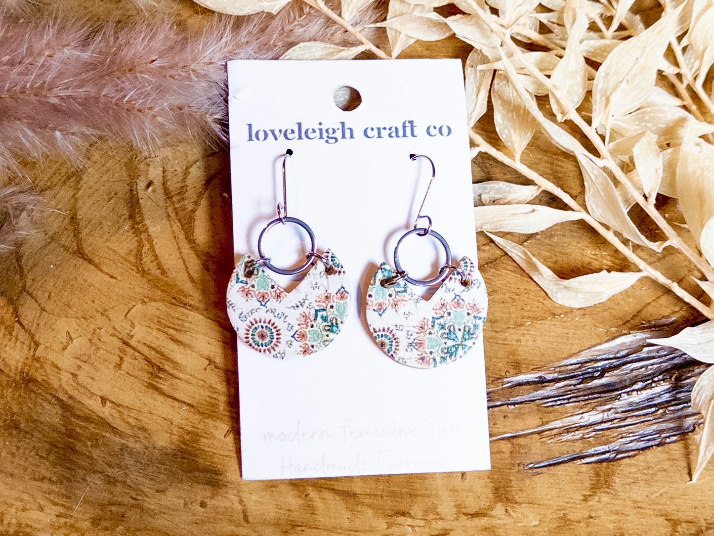 Notched Circle Earrings