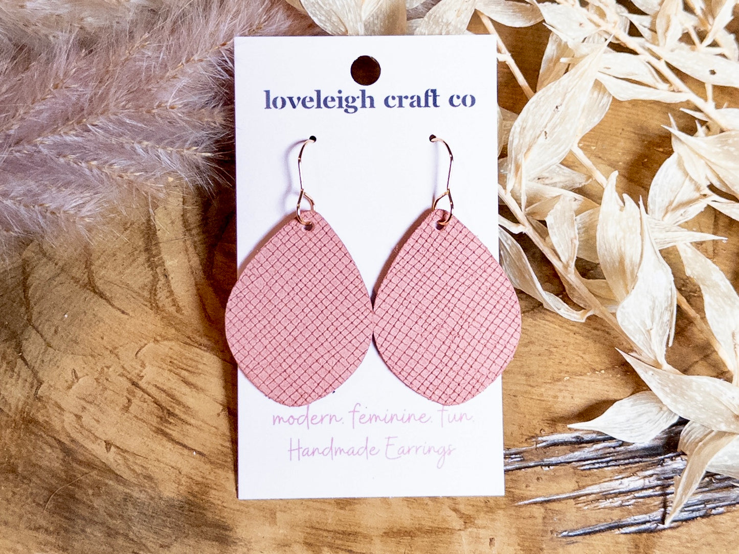 Textured Suede Teardrop Earrings