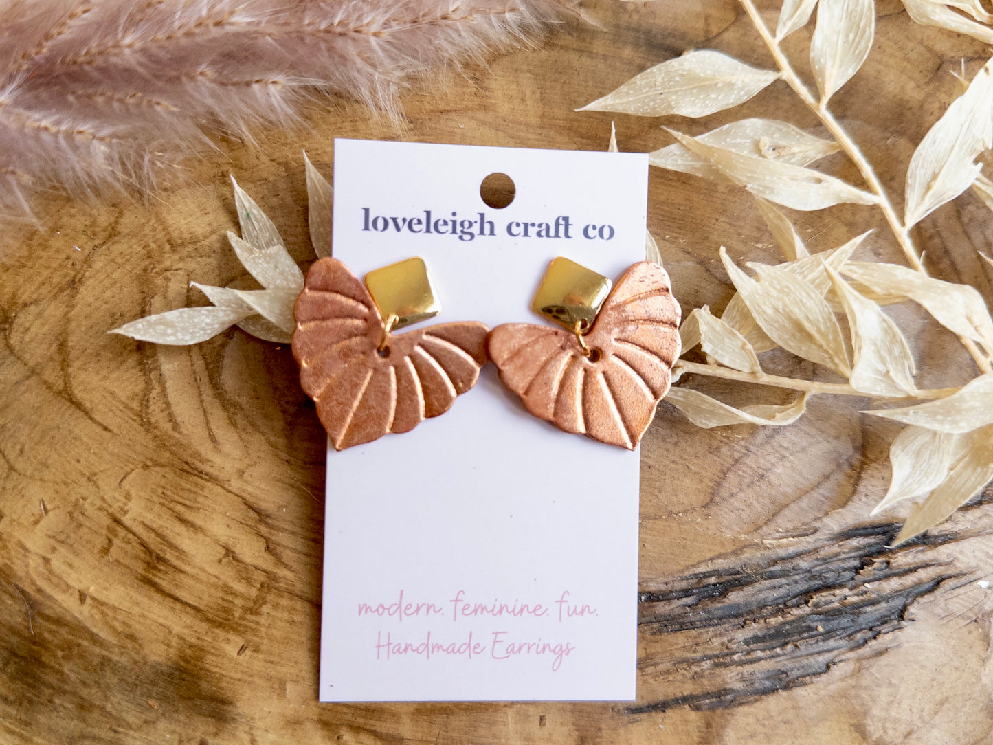 Embossed Heart Stud Earrings