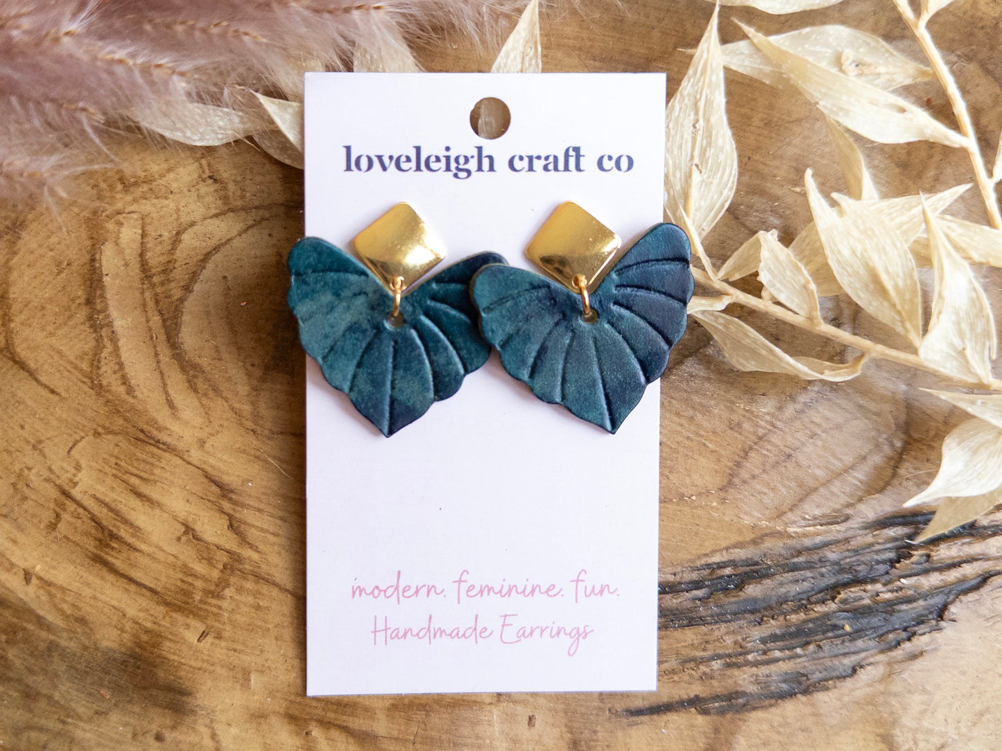 Embossed Heart Stud Earrings