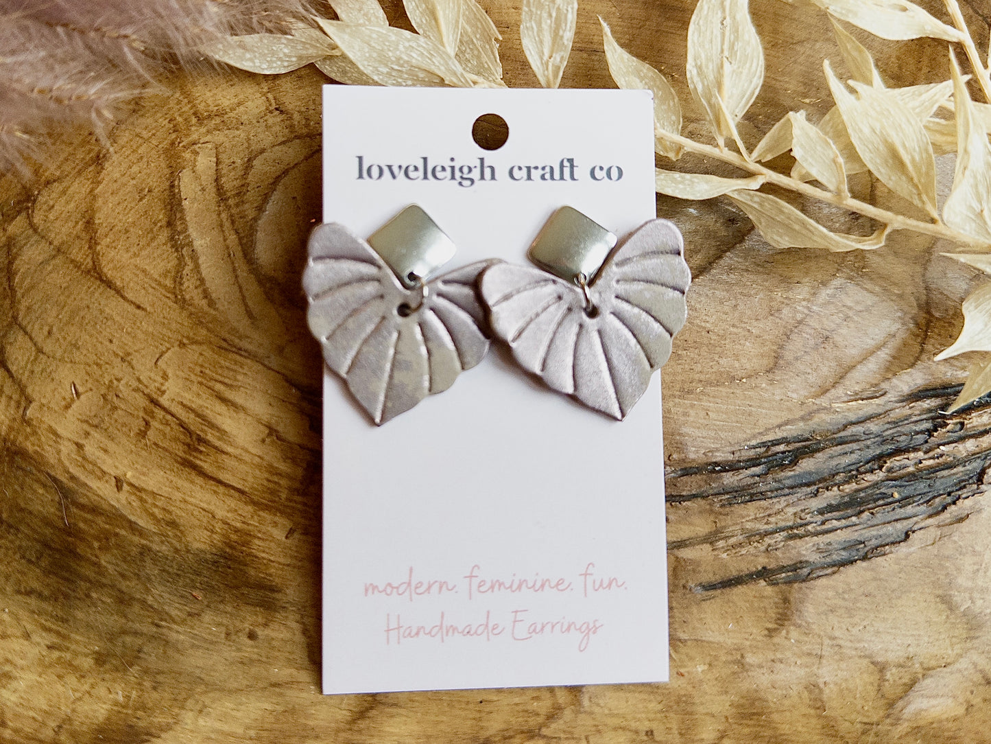 Embossed Heart Stud Earrings