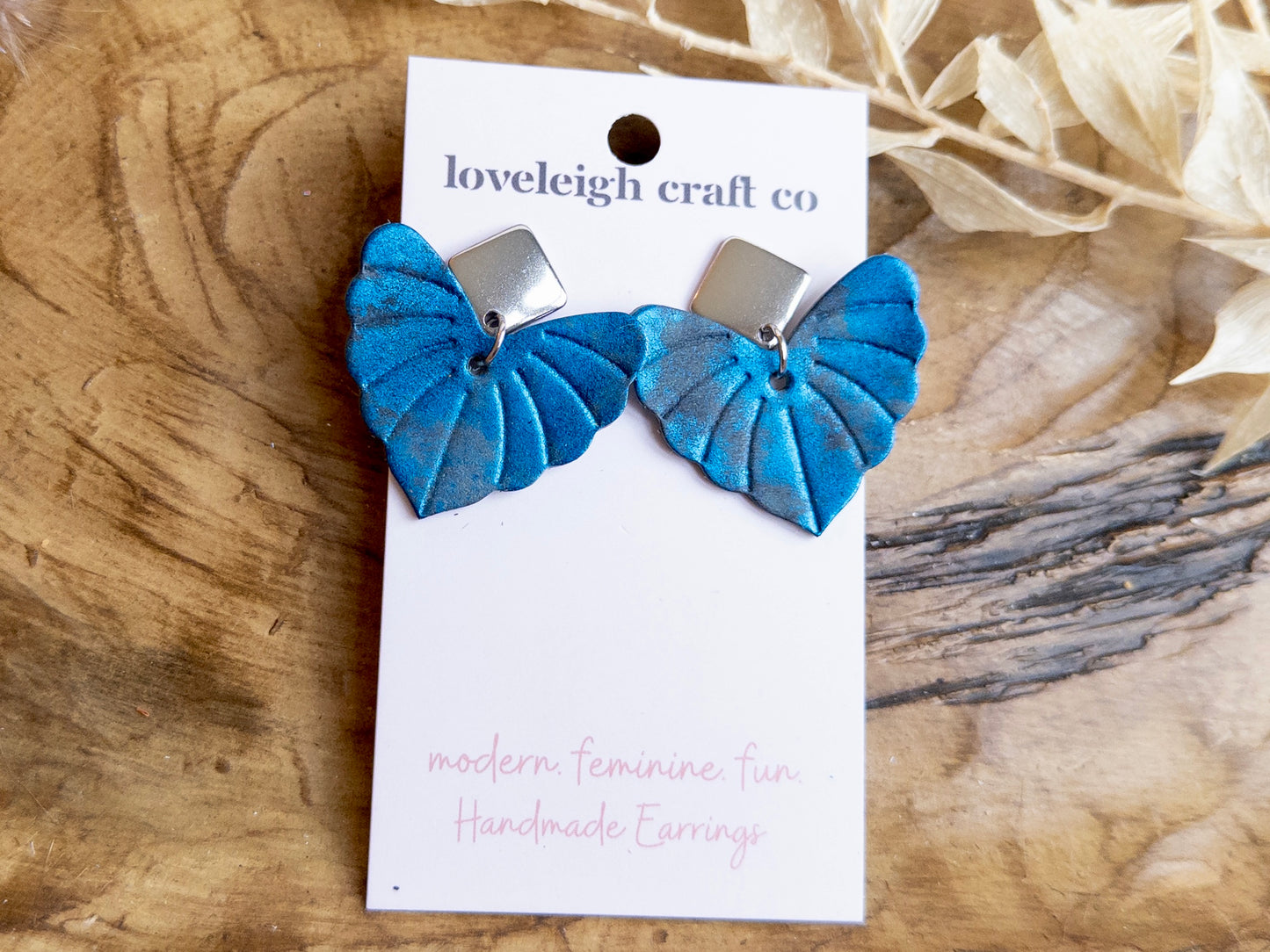 Embossed Heart Stud Earrings