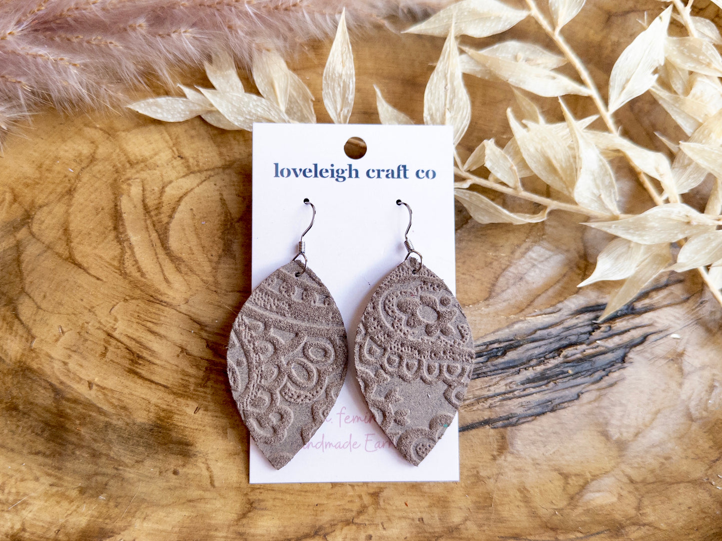 Rich Suede Petal Earrings